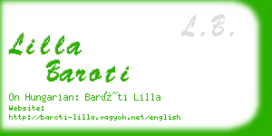 lilla baroti business card